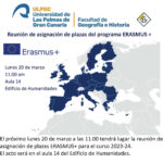 Asignación Plazas ERASMUS+ FGH