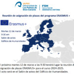 Asignación de Plazas ERASMUS+